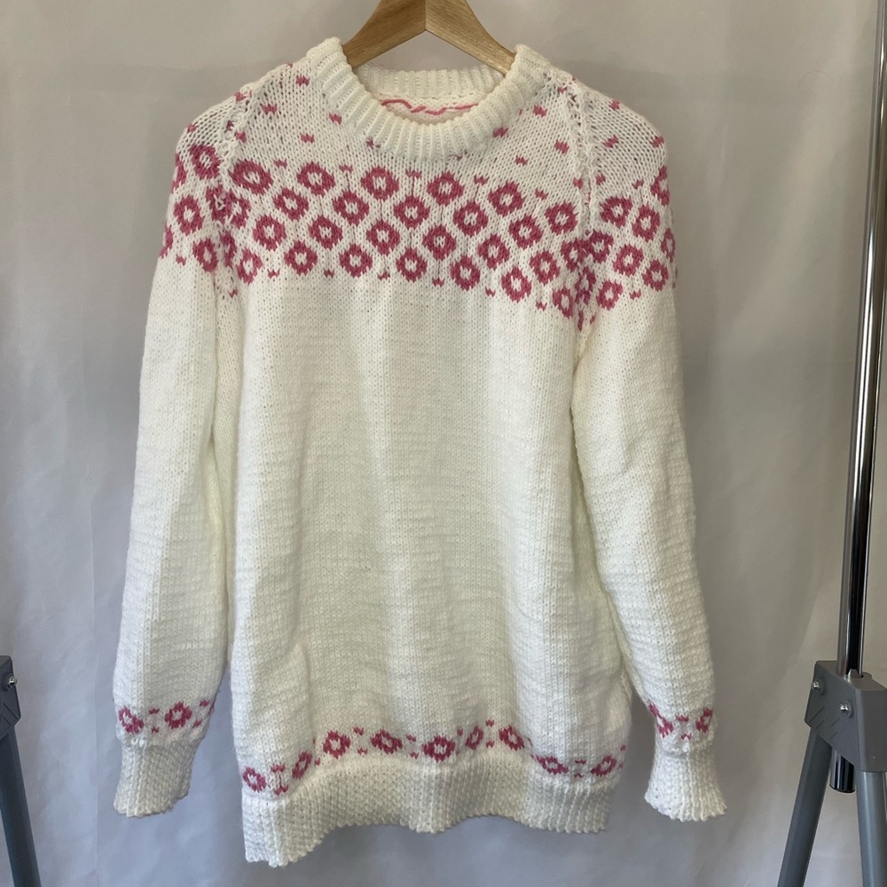 Pink Holiday Chunky Sweater